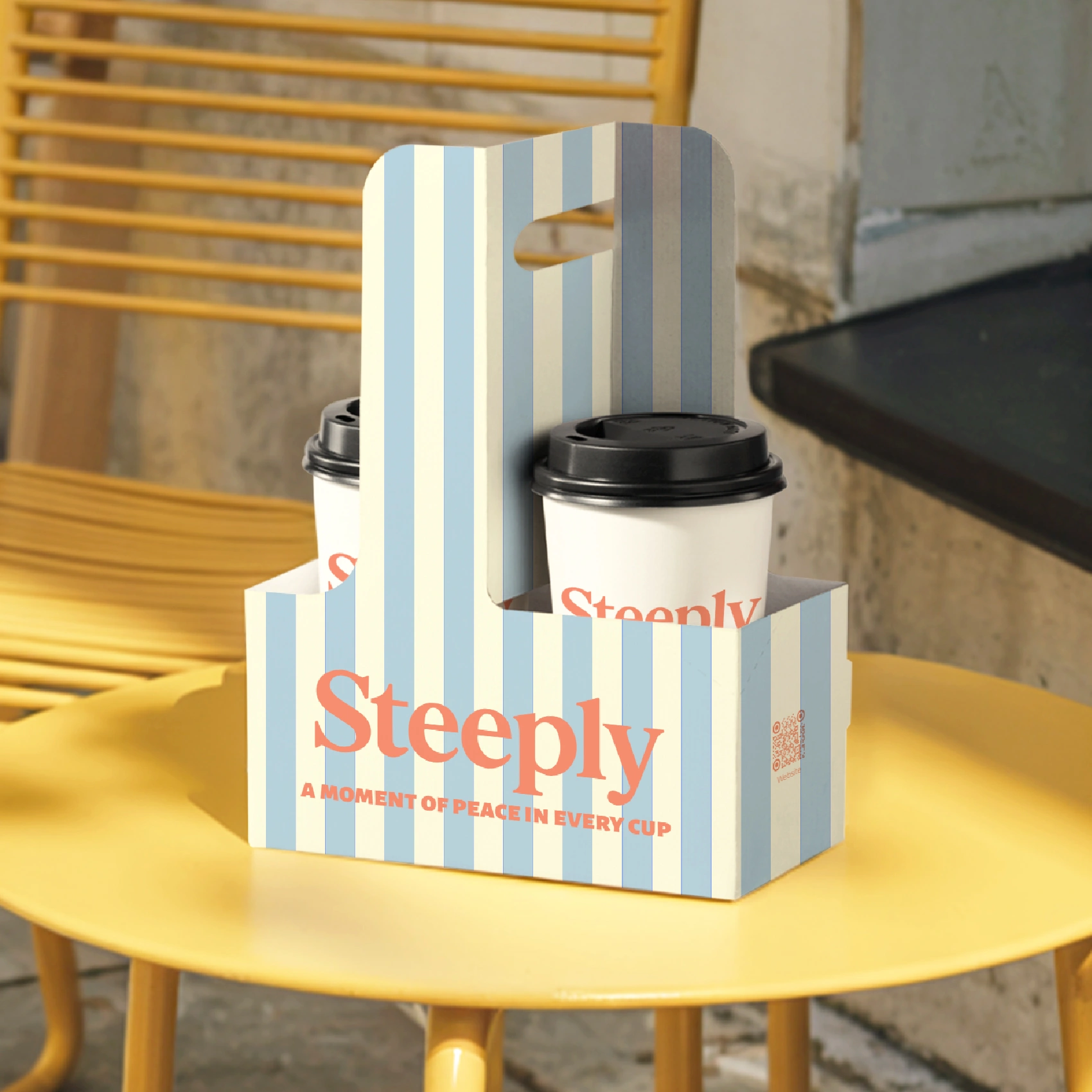 Printed Two Cup Carrier for Branding