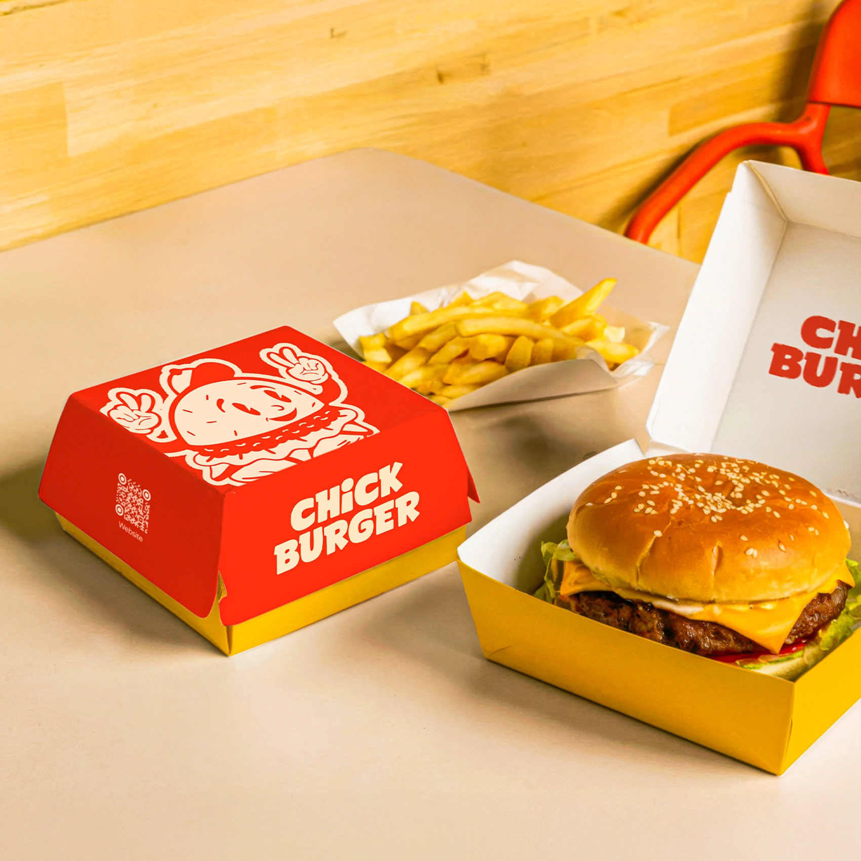 Wholesale Paper Burger Box with Logo