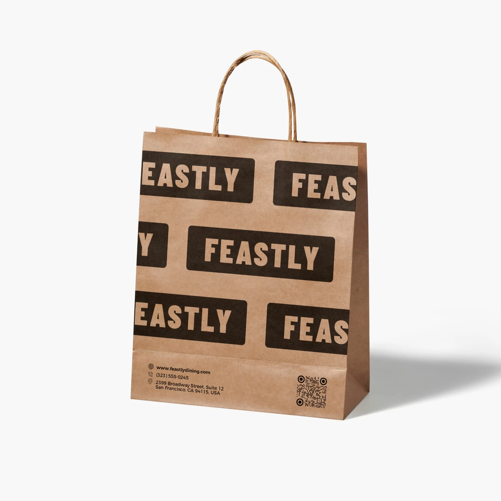 Wholesale Brown Paper Bag with Printed Logo