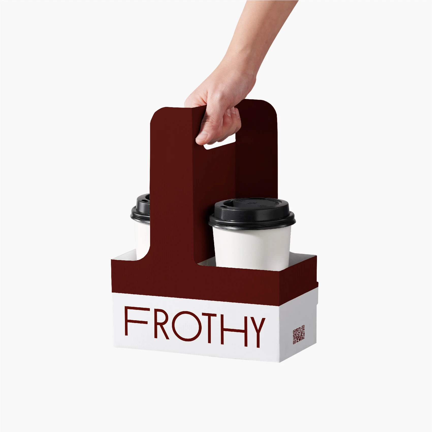 Custom 2-Cup Drink Carrier with Handle