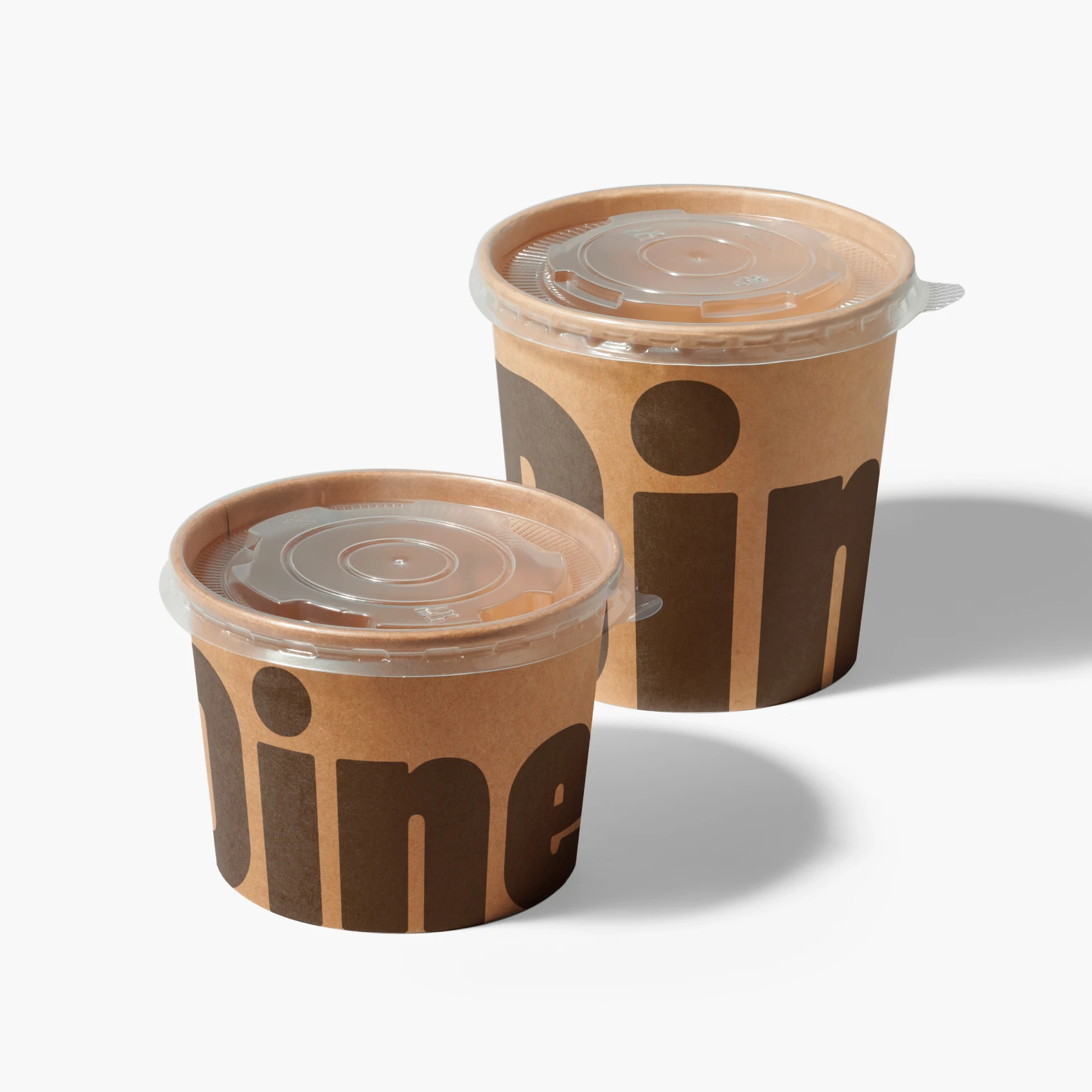 Stackable Brown Paper Bowls