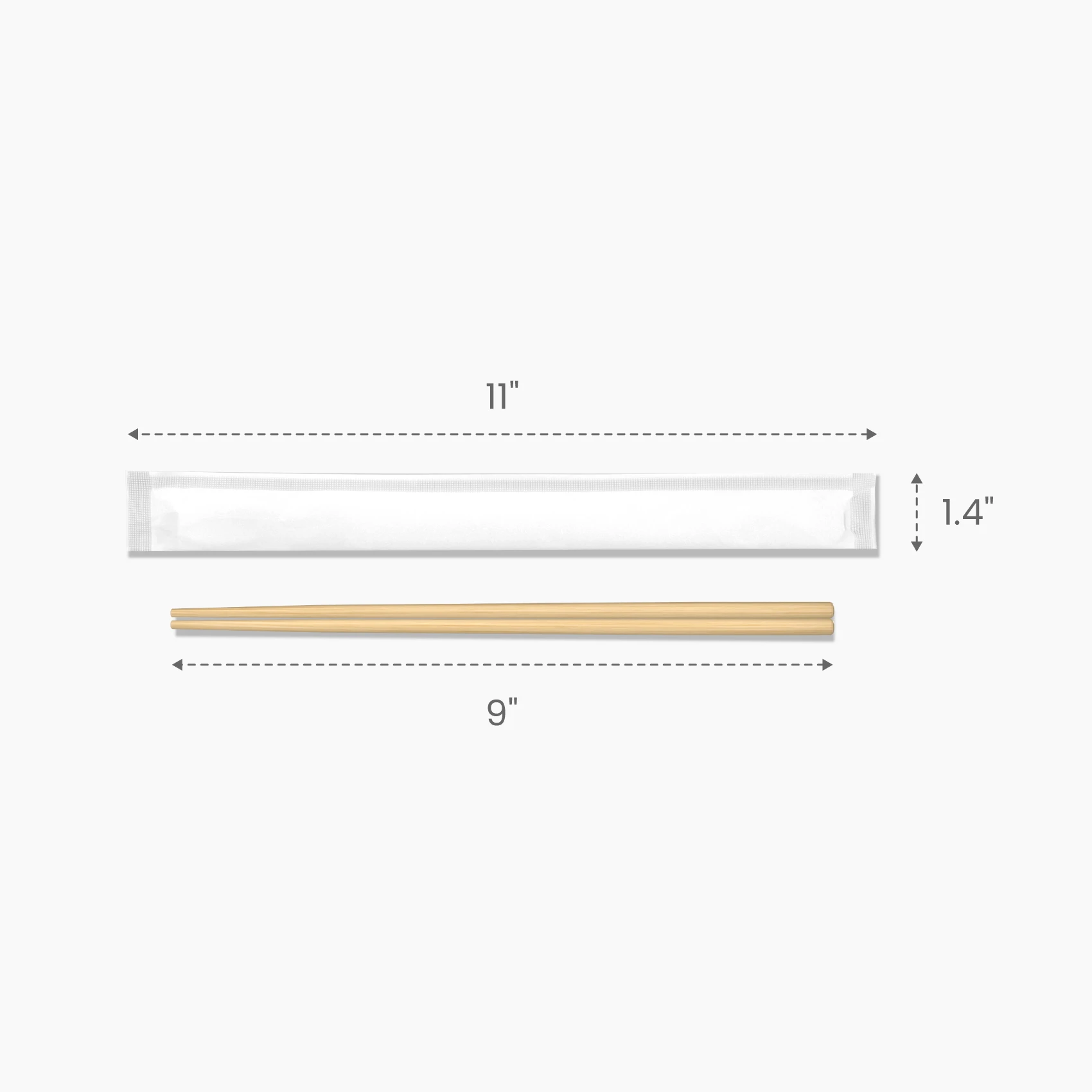 Premium Chopstick with Paper Wrapping Size
