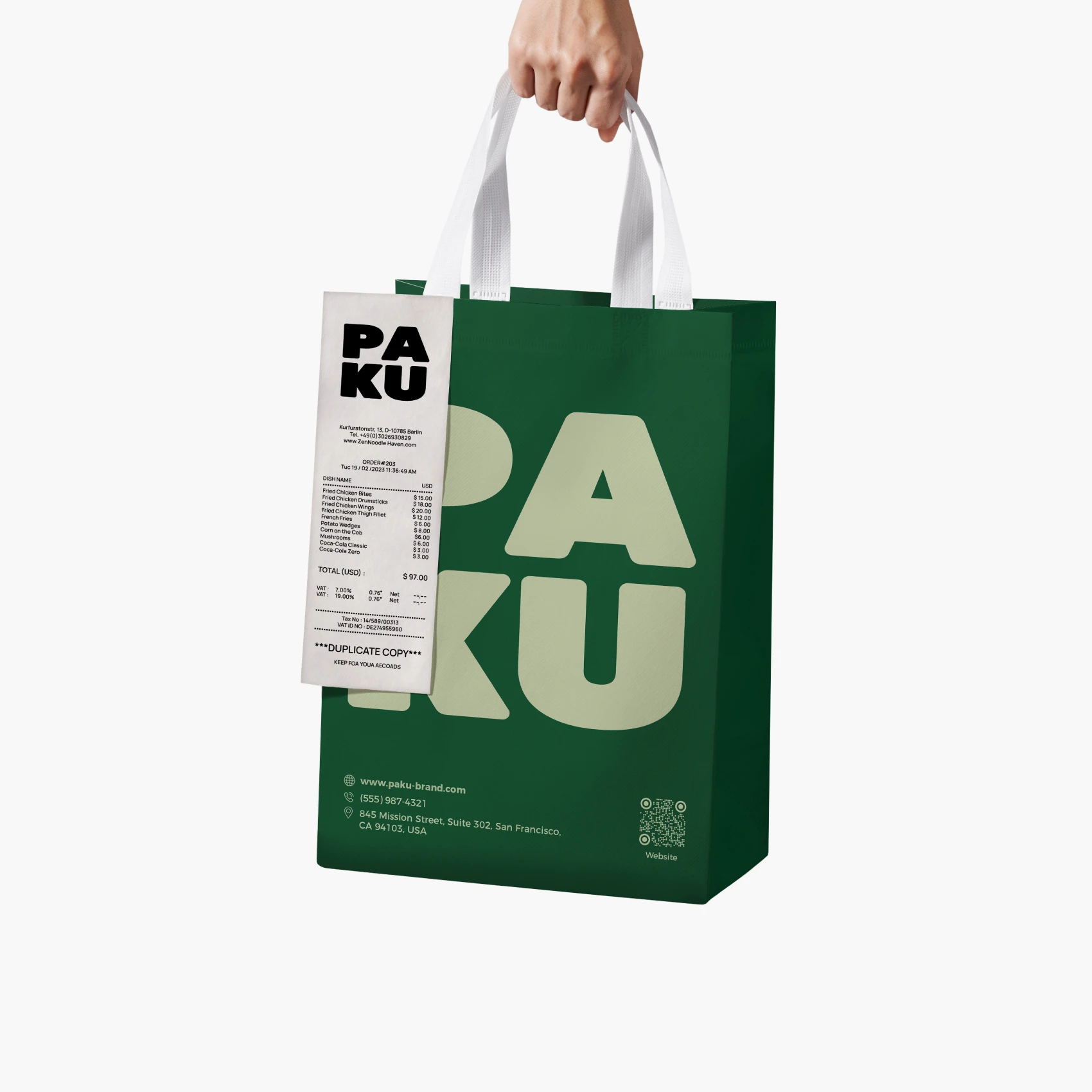 Custom Reusable To-Go Bag Wholesale