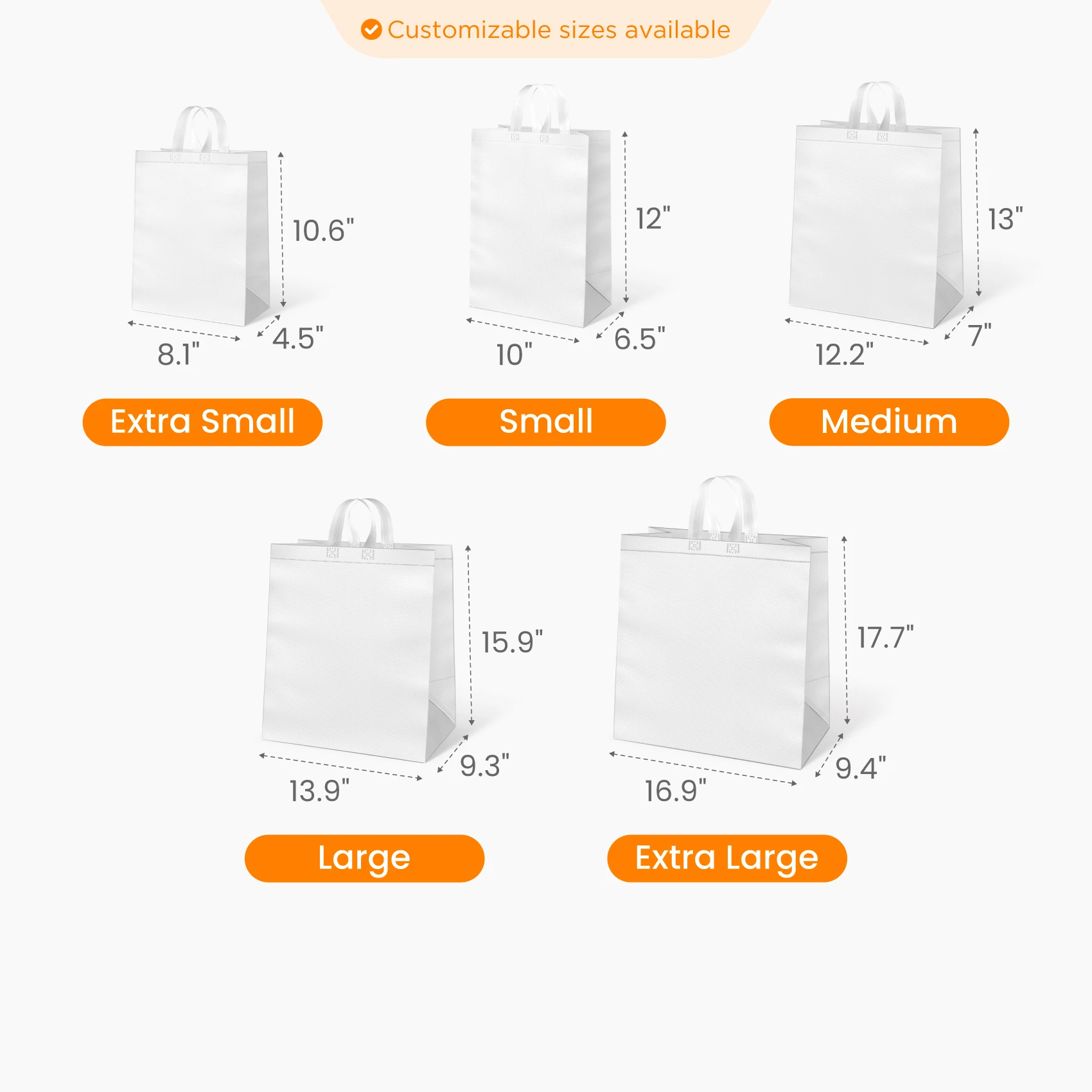 Reusable To-Go Bag Size