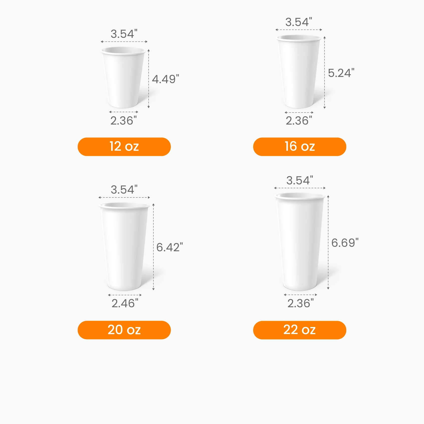 Paper Cold Cup Size