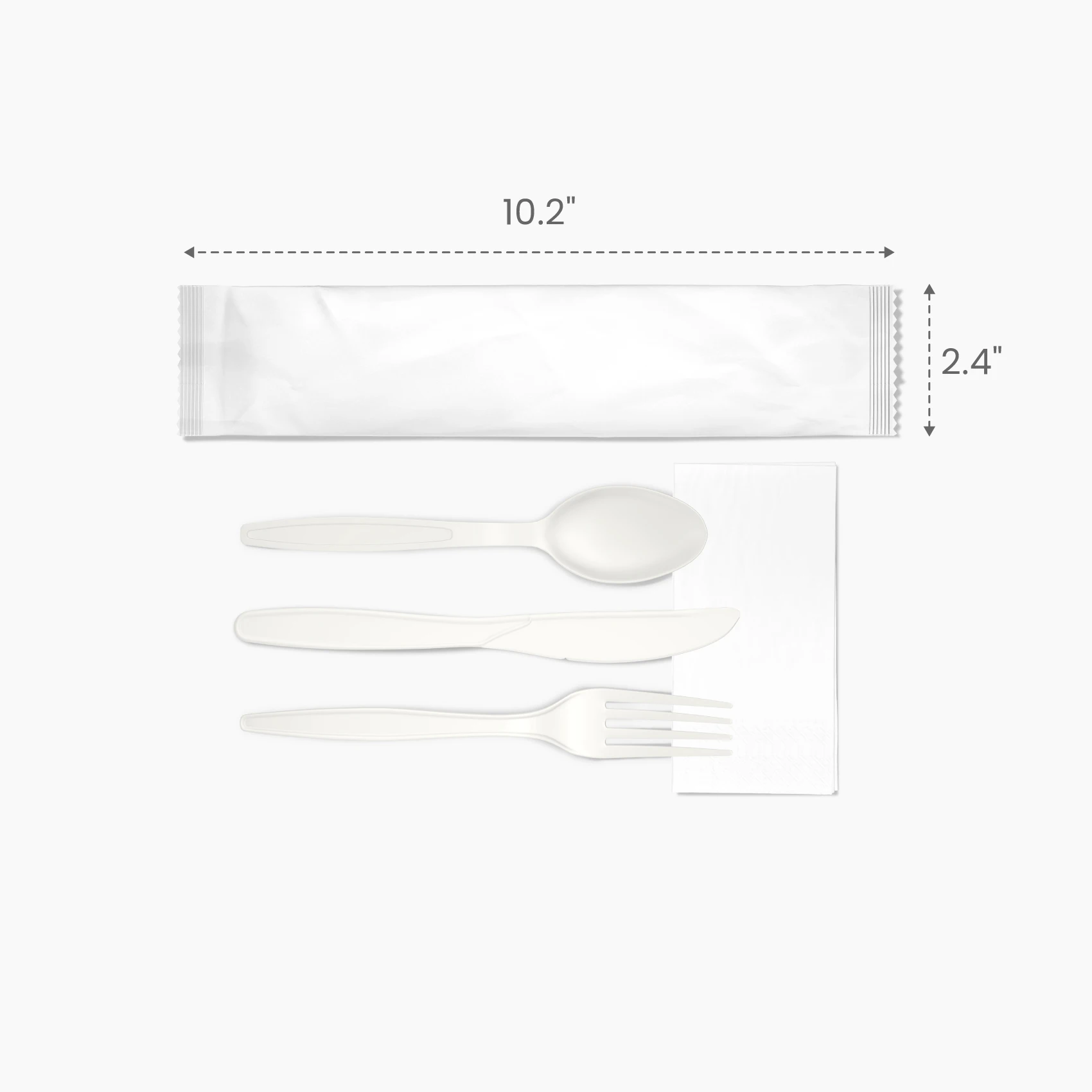 Cutlery Set (Spoon, Fork, Knife, Napkin) Size
