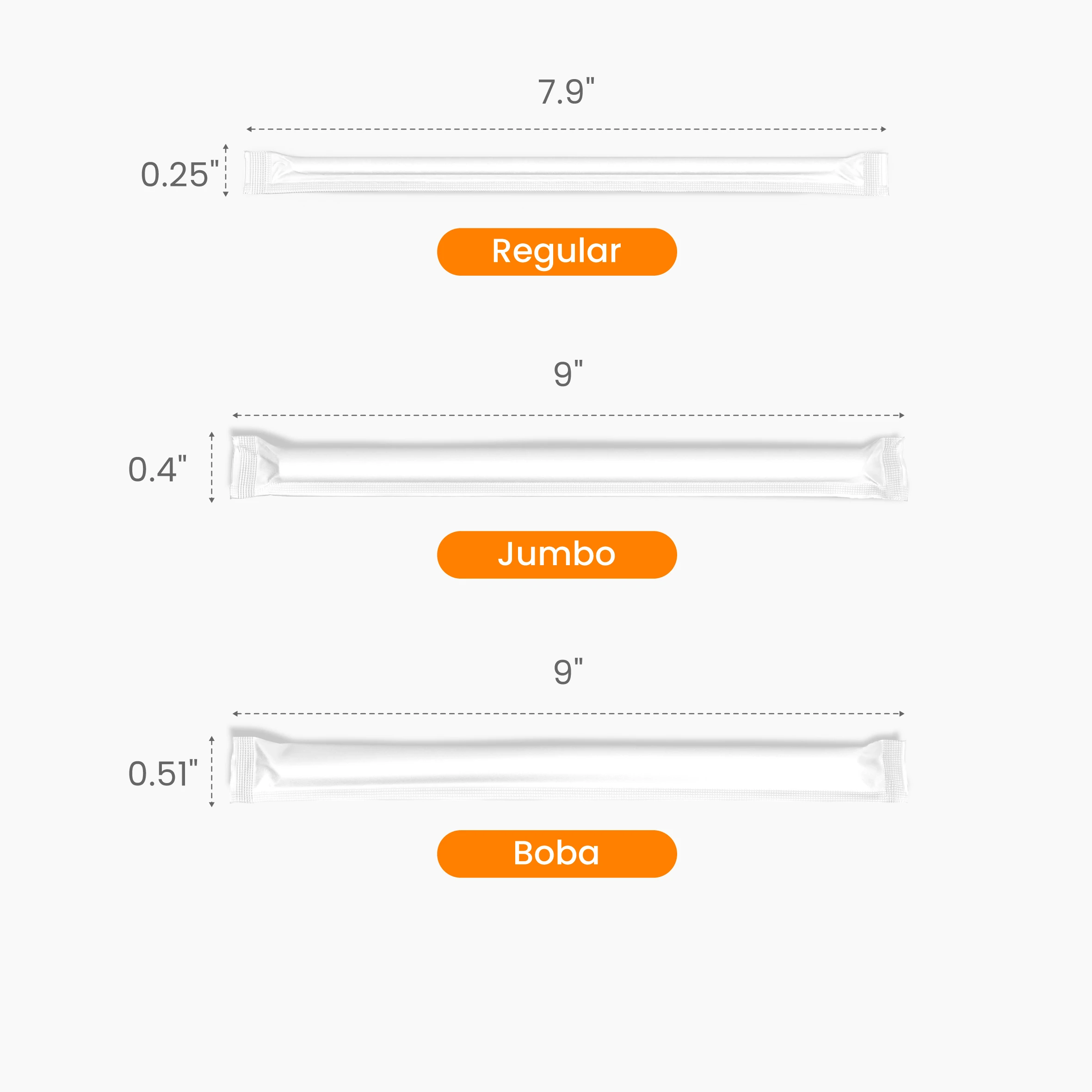 Straw w/ Paper Wrapping Size