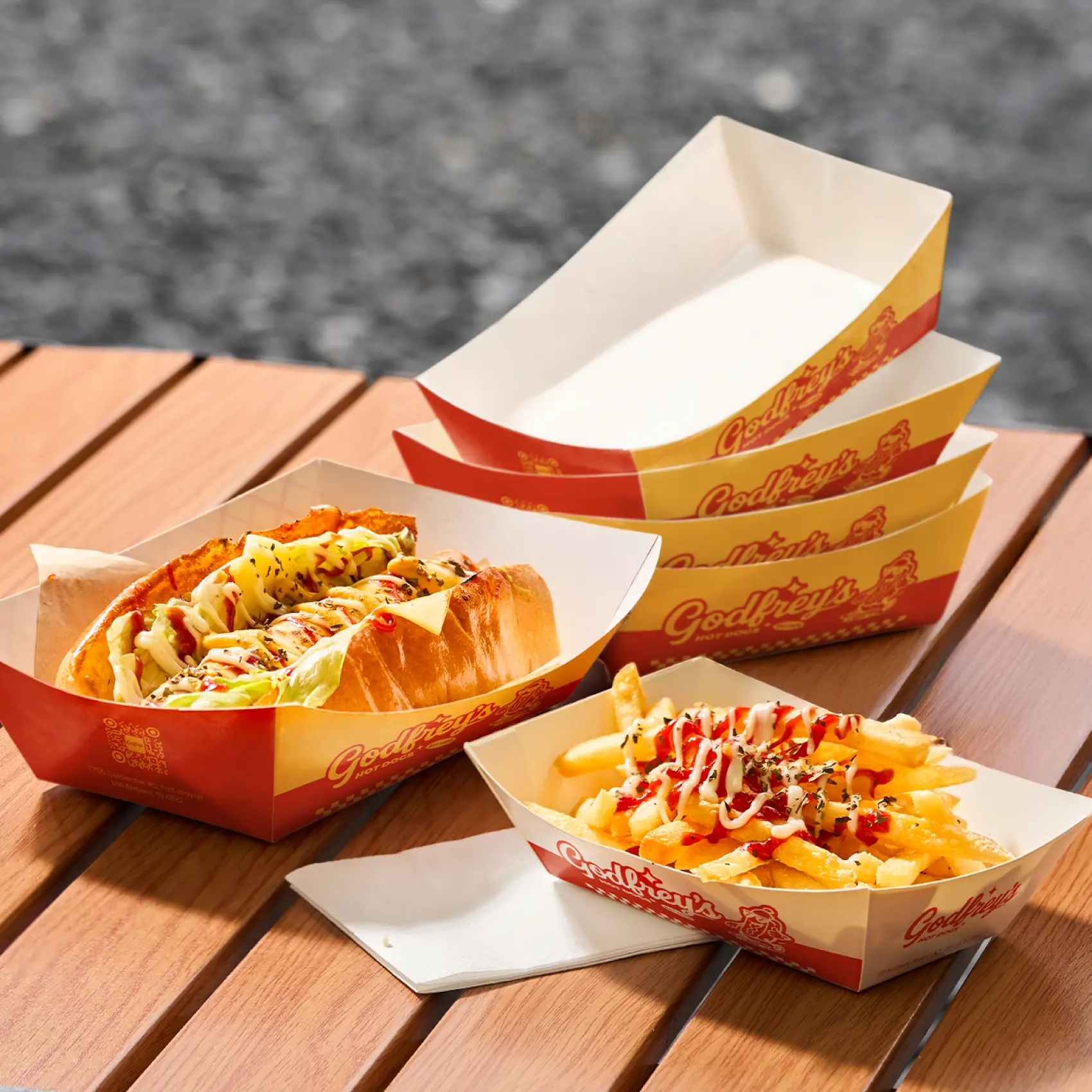 Paper Food Boat with  Custom Design