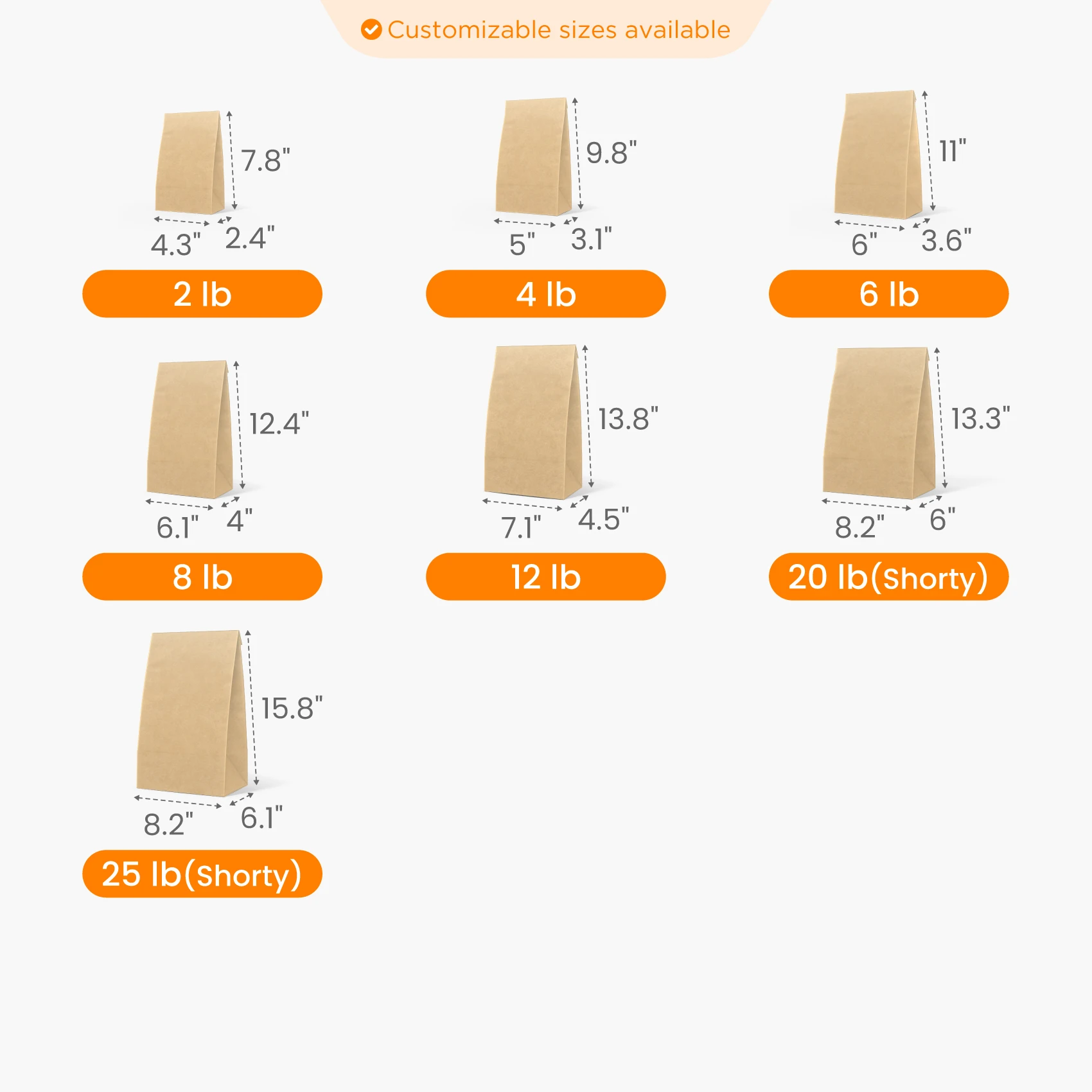 Kraft Paper Bag Size