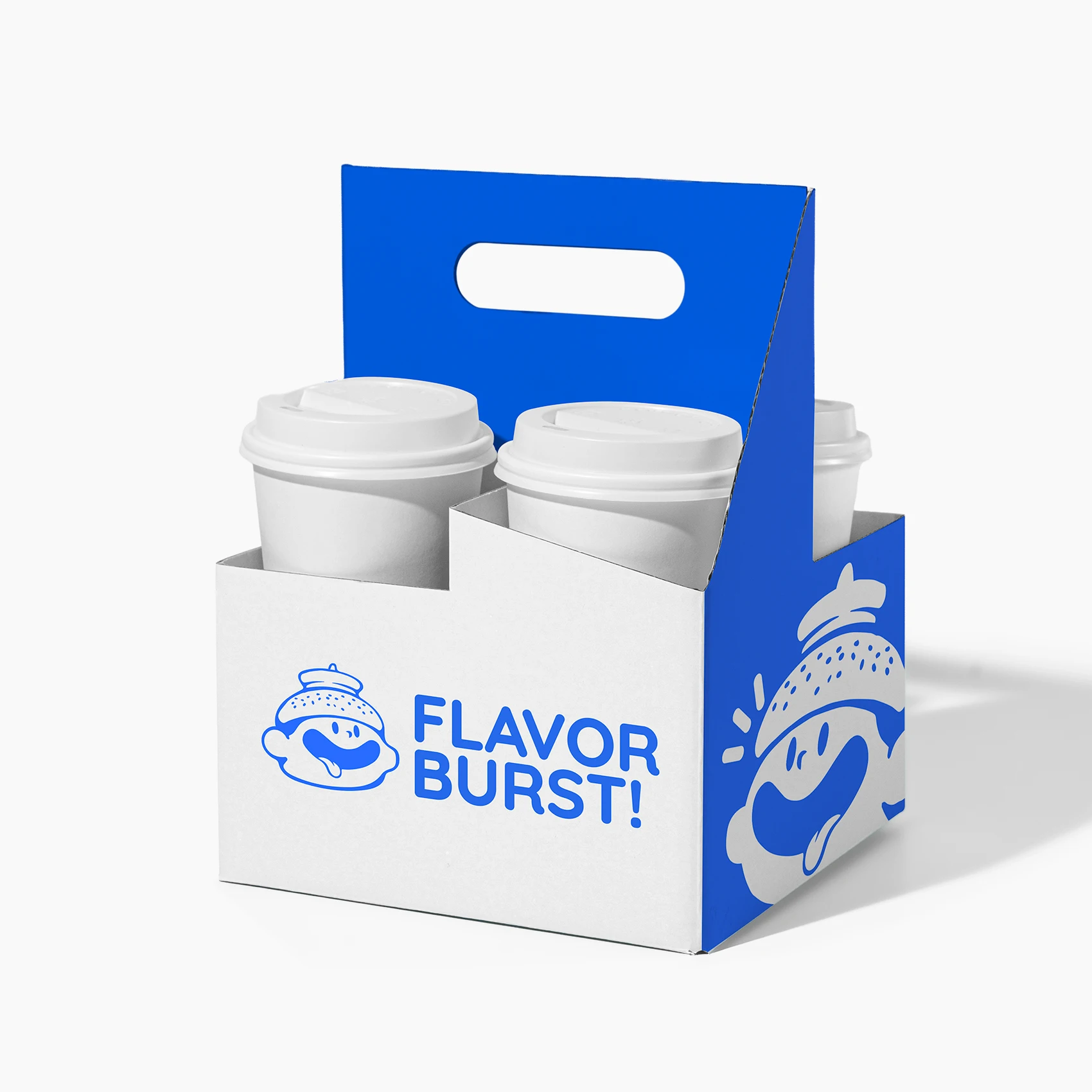 Custom 4-Cup Drink Carrier with Handle