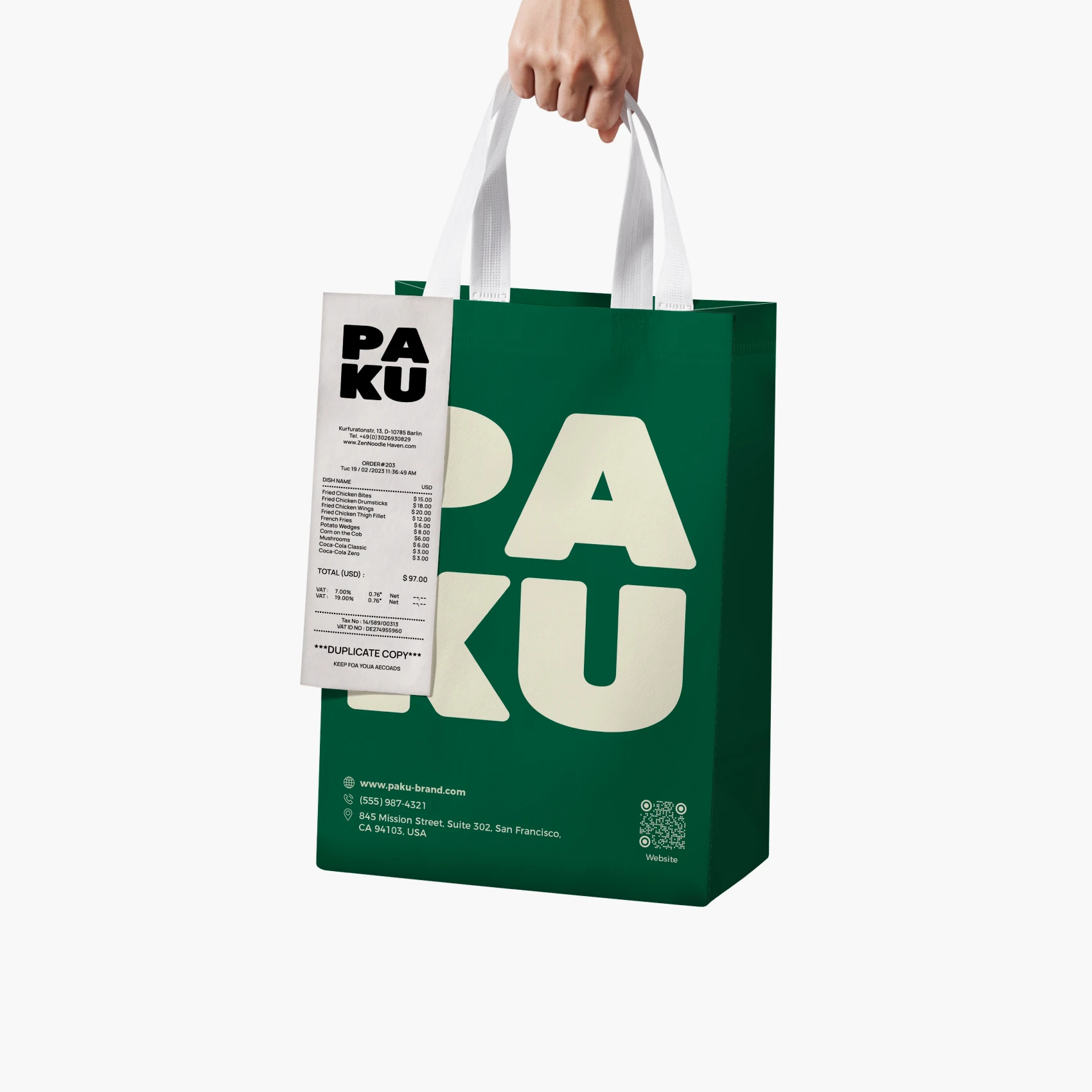 Custom Reusable To-Go Bag Wholesale